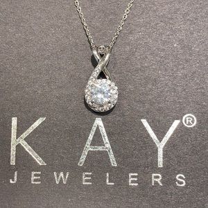 Sterling Silver White Sapphire Necklace